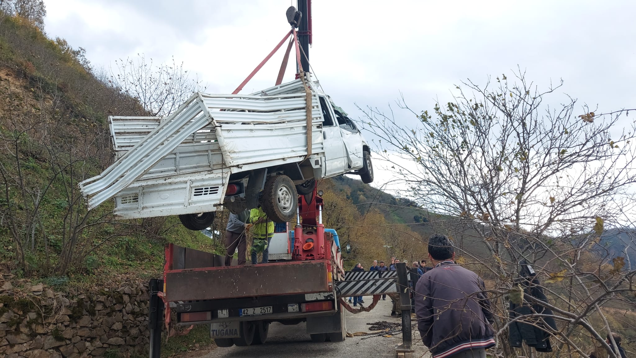 Giresun sepetli vinç - Tabela montajı ve yüksek nokta erişimi